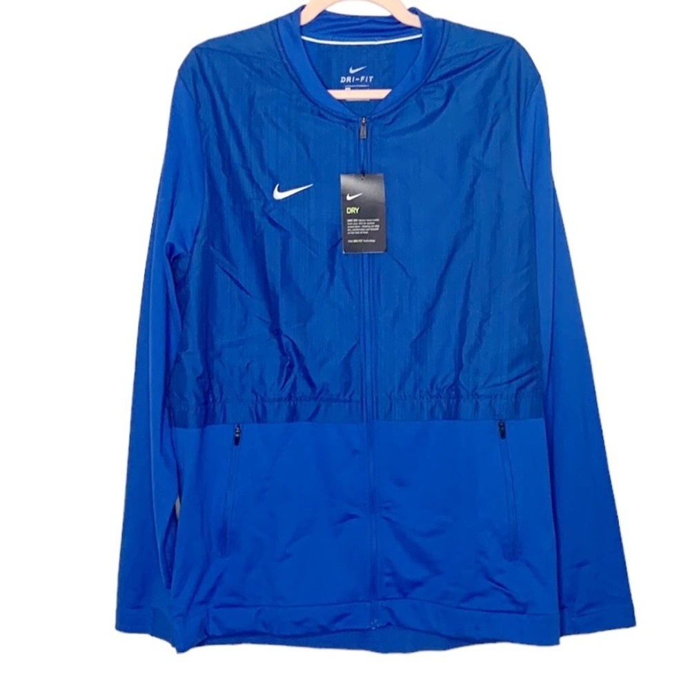 Nike Mens Sideline Dri Fit Jacket Size Large Full Zip Long Sleeve Light weight - Picture 1 of 7